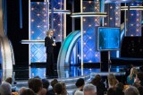 Diane Keaton accepts the Cecil B. DeMille Award on behalf of honoree Woody Allenat the 71st Annual Golden Globe Awards at the Beverly Hilton in Beverly Hills, CA, Jan. 12, 2014.