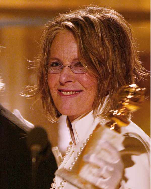 Winner of Best Performance by an Actress in a Comedy or Musical Diane Keaton, for "Something's Gotta Give," her second win out of nine nominations, January 25, 2004 at the Beverly Hilton Hotel, in Beverly Hills, California. (Photo by Chris Haston/NBC via Getty Images)