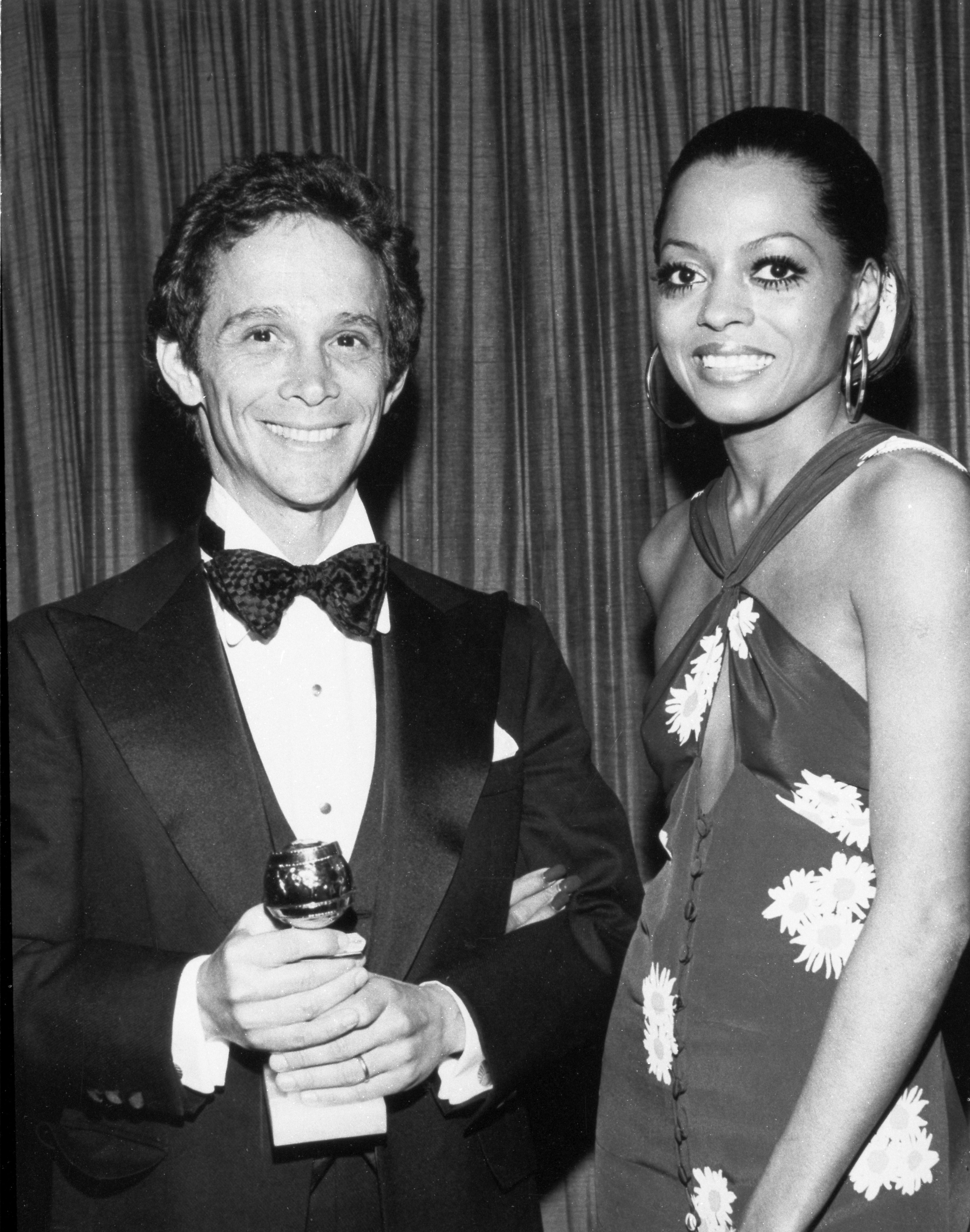 Joel Grey and Diana Ross at the 1973 Golden Globes
