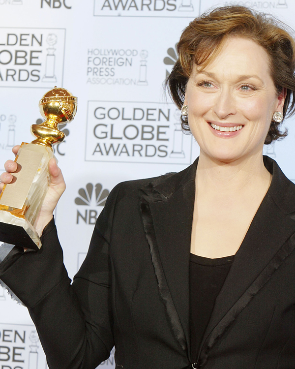 Actress Meryl Streep, Golden Globe winner, in 2004