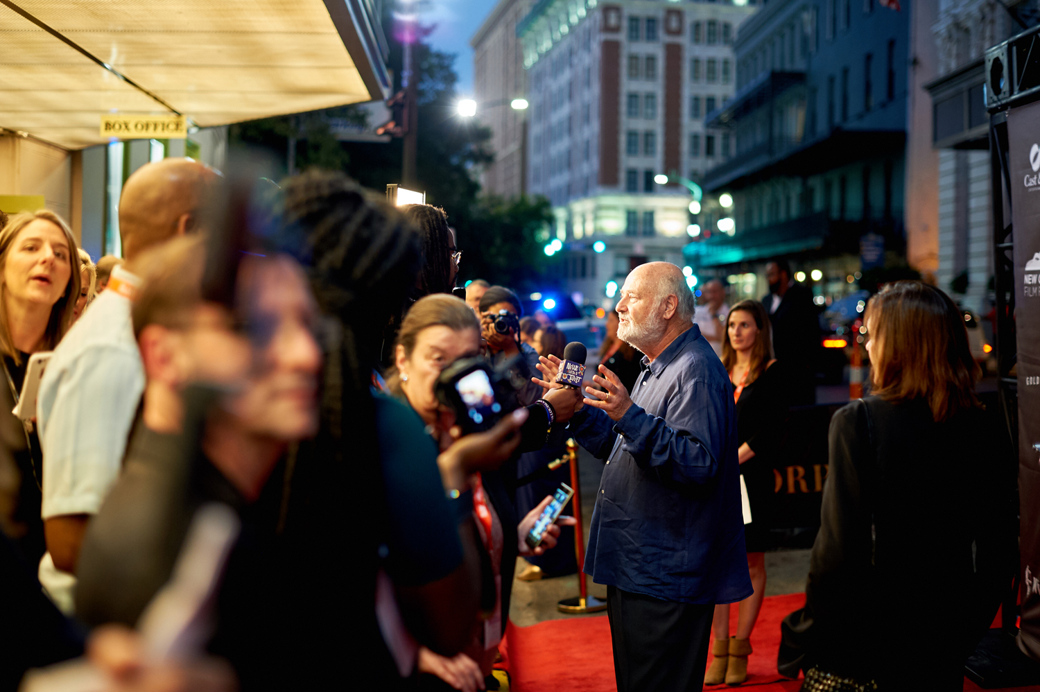 Rob Reiner walks the red carpet at opening night of the NOFF