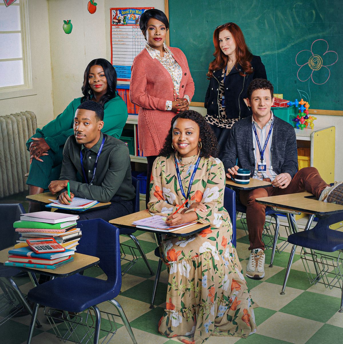 Tyler James Williams, Quinta Brunson, Janelle James, Sheryl Lee Ralph, Lisa Ann Walter and Chris Perfetti