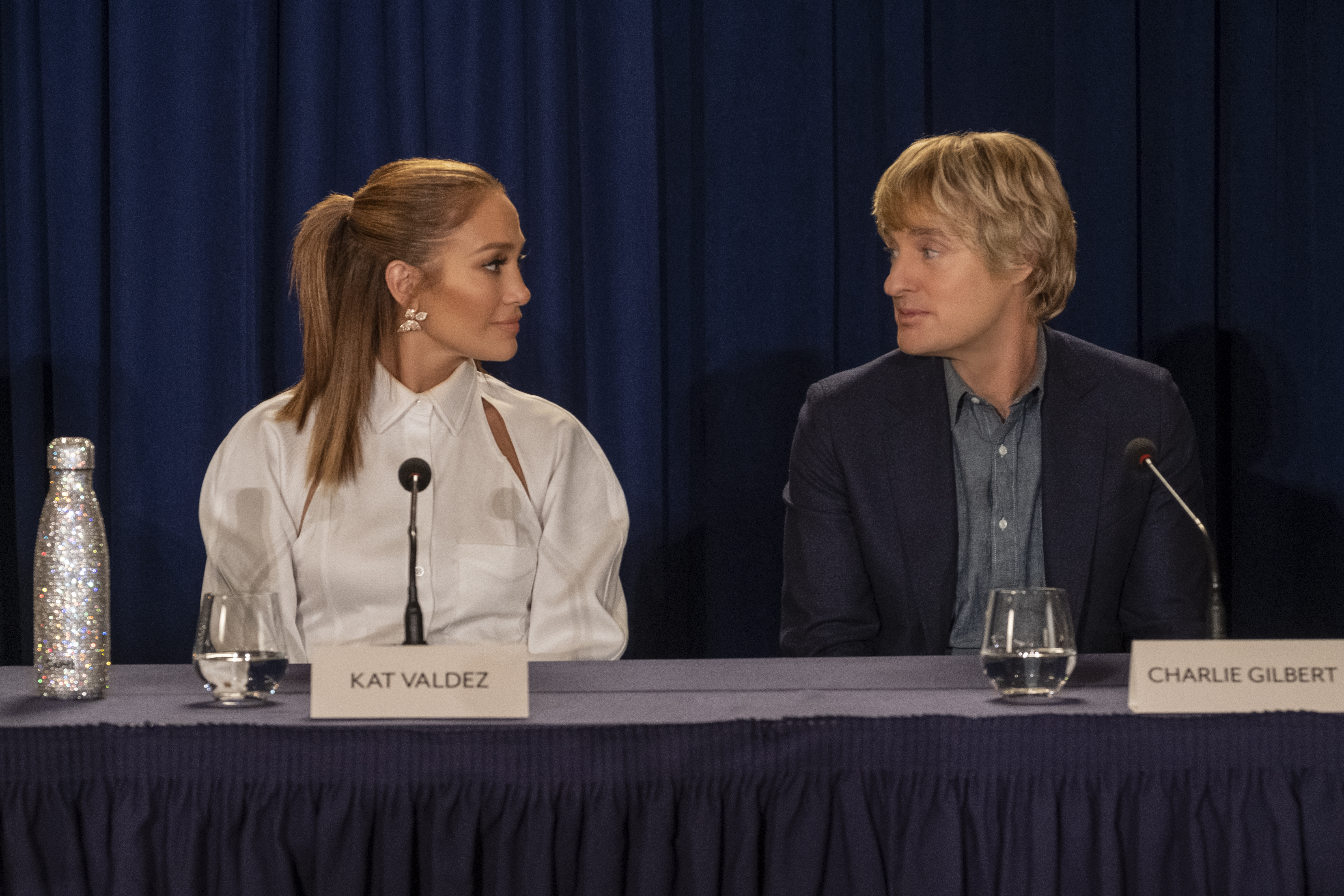 Jennifer Lopez and Owen Wilson in "Marry Me" (2022)