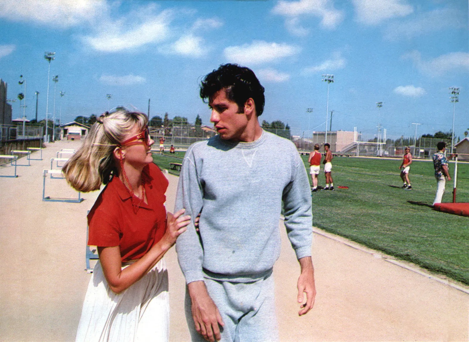 Olivia Newton-John and John Travolta in "Grease"