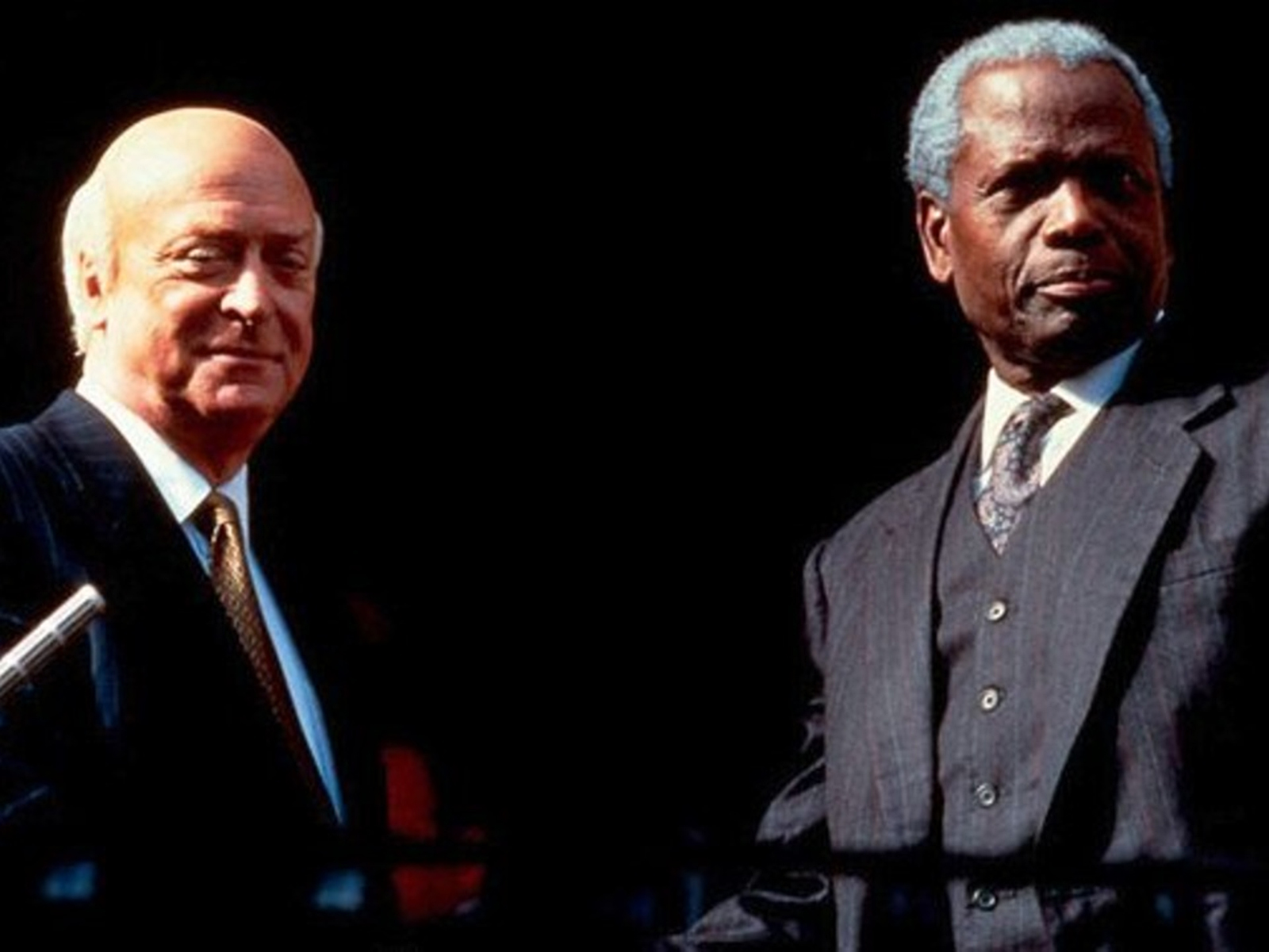 Michael Caine and Sidney Poitier in “Mandela and de Klerk” (1997)