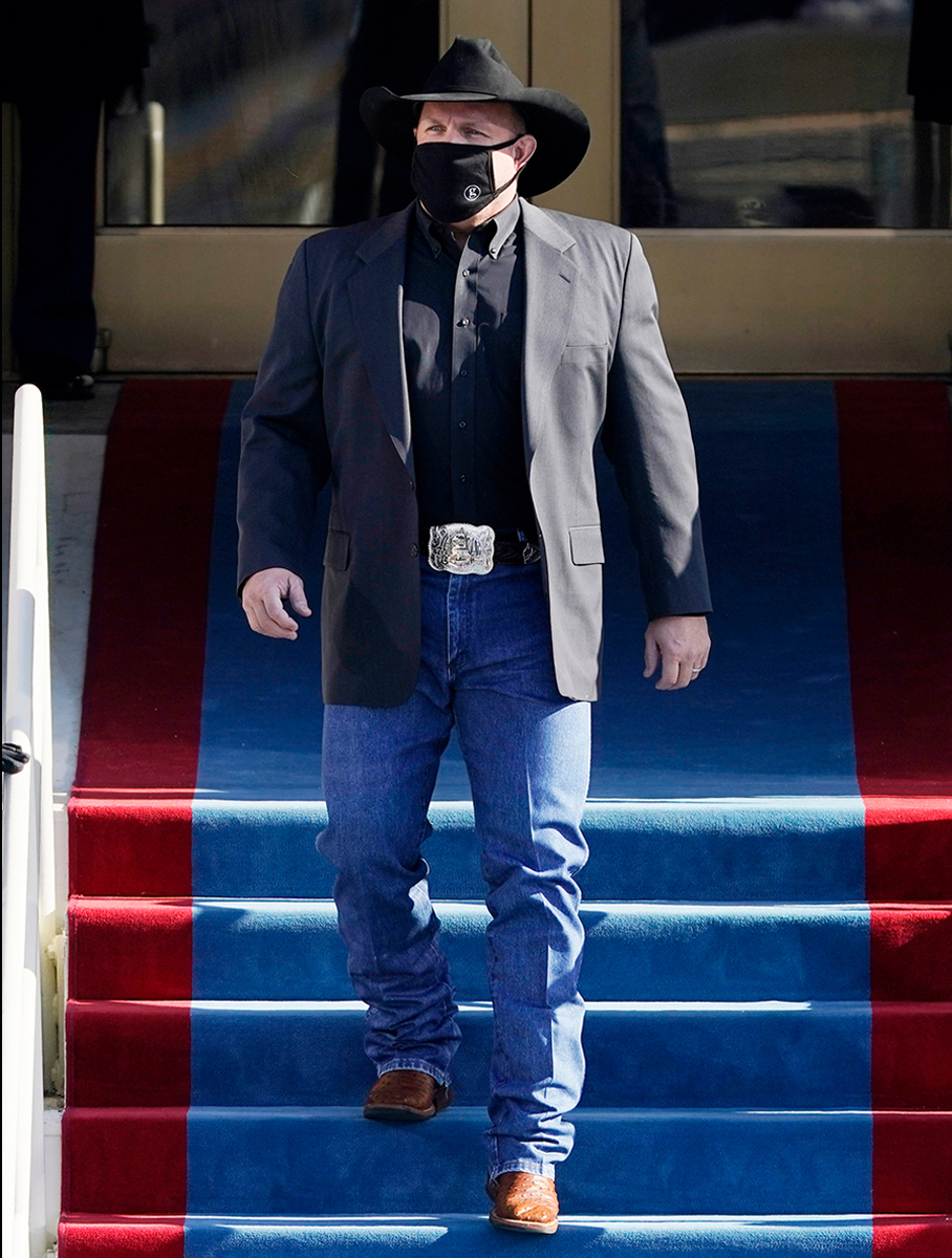 Garth Brooks at the inauguration of Joseph R. Biden, Jr. on January 20, 2021