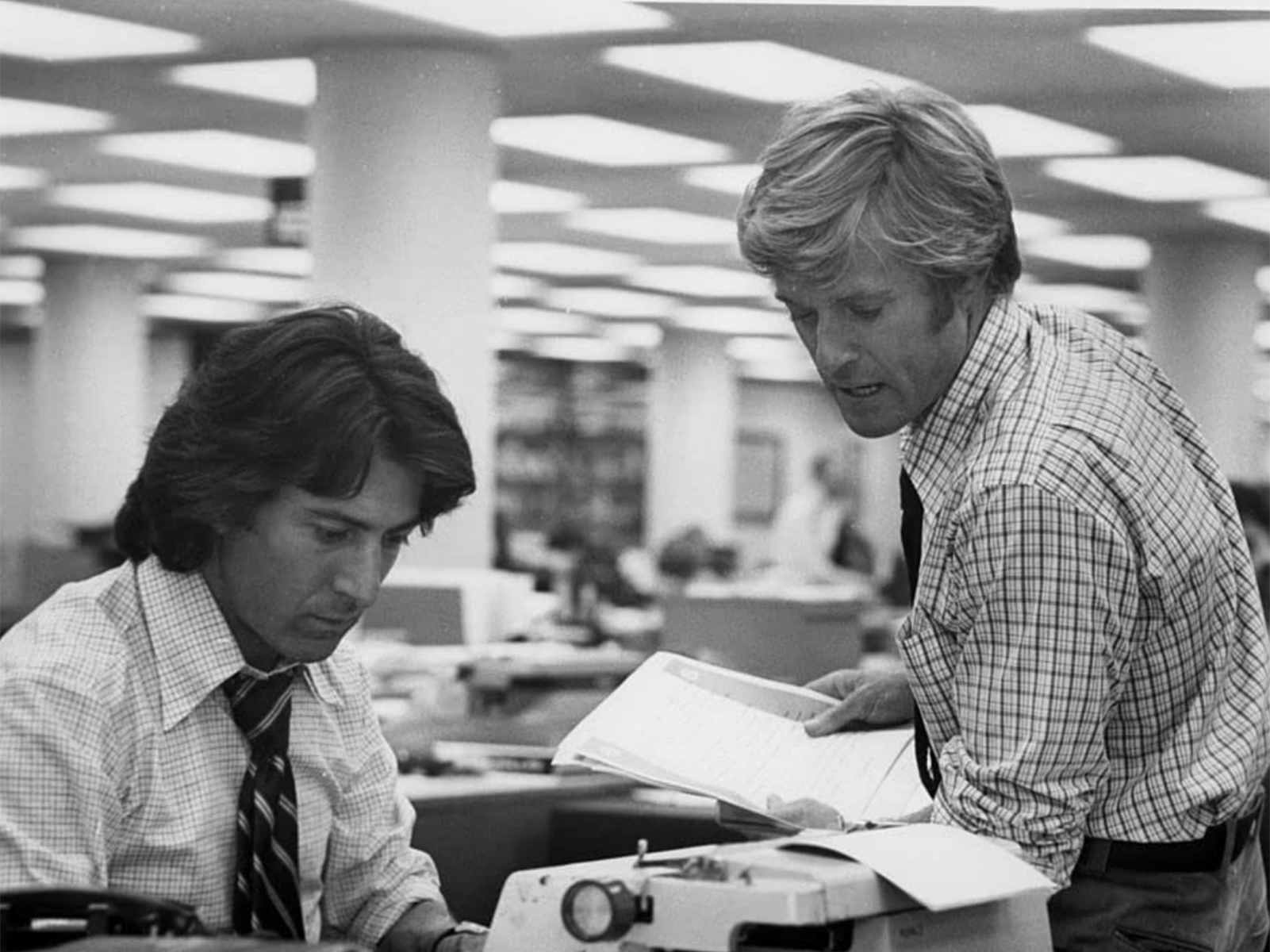 Dustin Hoffman and Robert Redford in “All the President