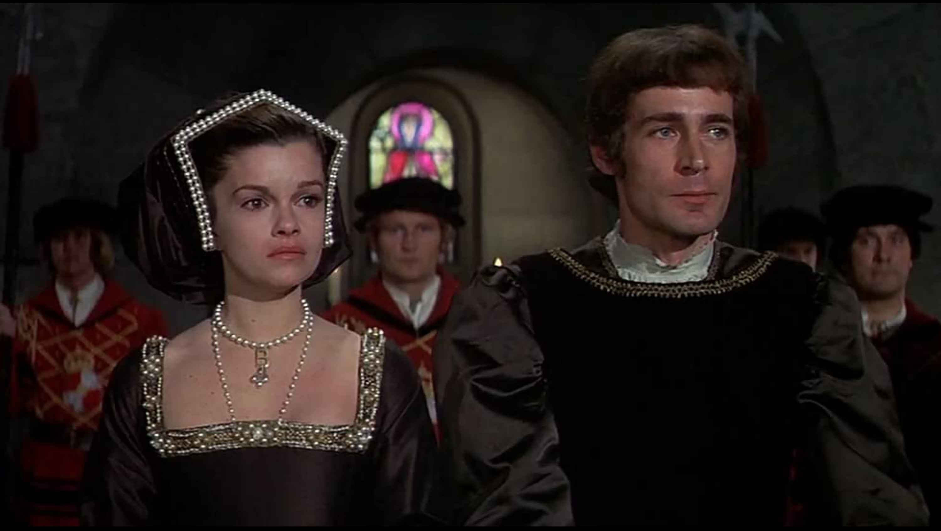 Geneviève Bujold and Michael Johnson in "Anne of the Thousand Days" (1969)
