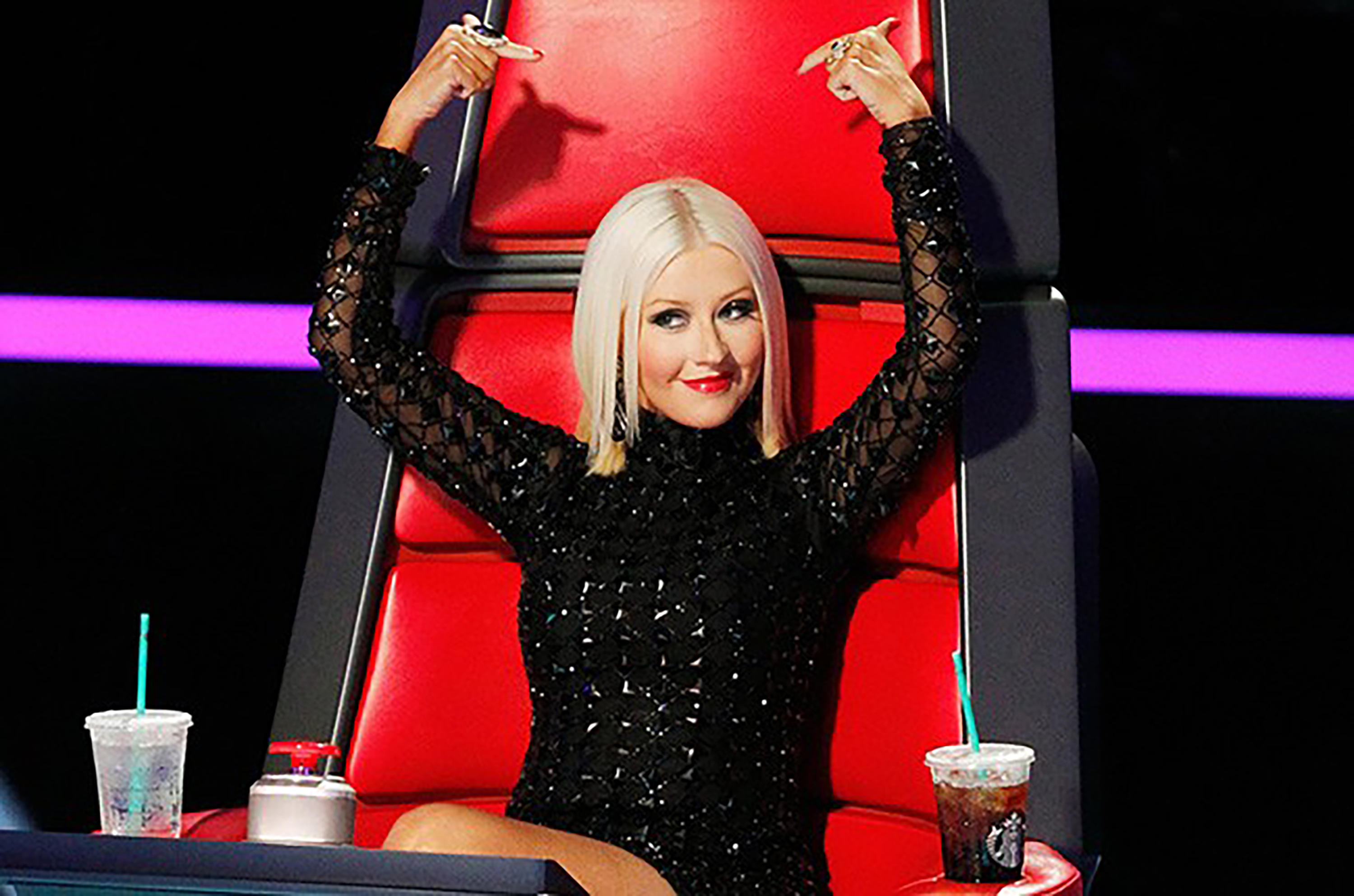Christina Aguilera Wearing Michael Cinco