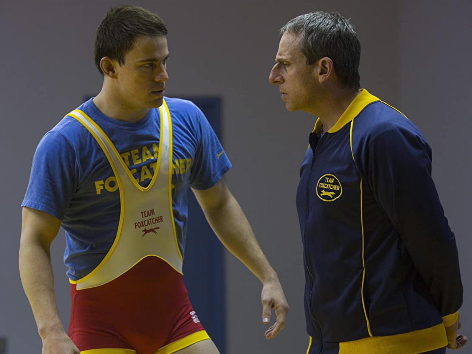 Channing Tatum and Steve Carell in “Foxcatcher” (2014)