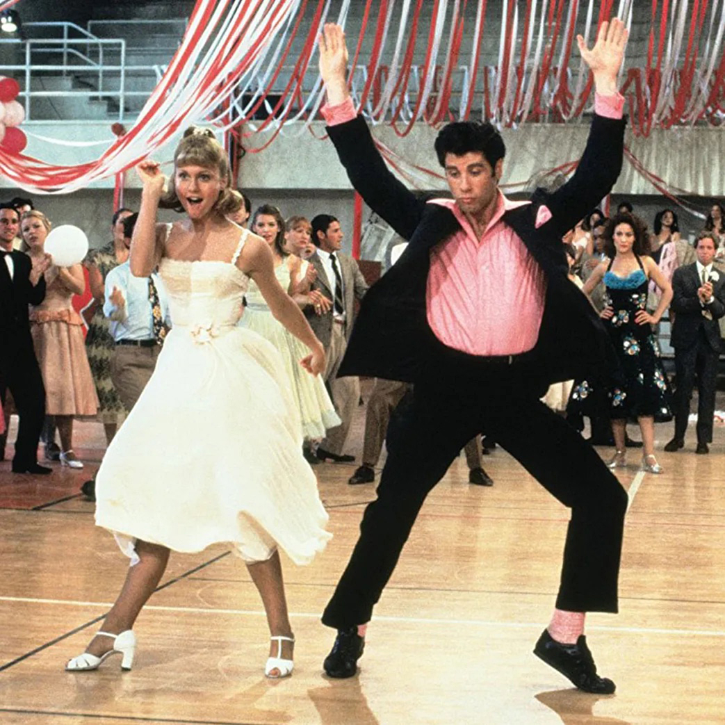 Olivia Newton-John and John Travolta in "Grease"