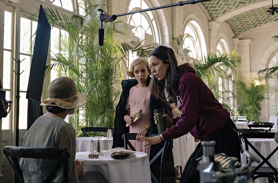 Rebecca Hall, Tessa Thompson and Ruth Negga on the set of “Passing” (2021)