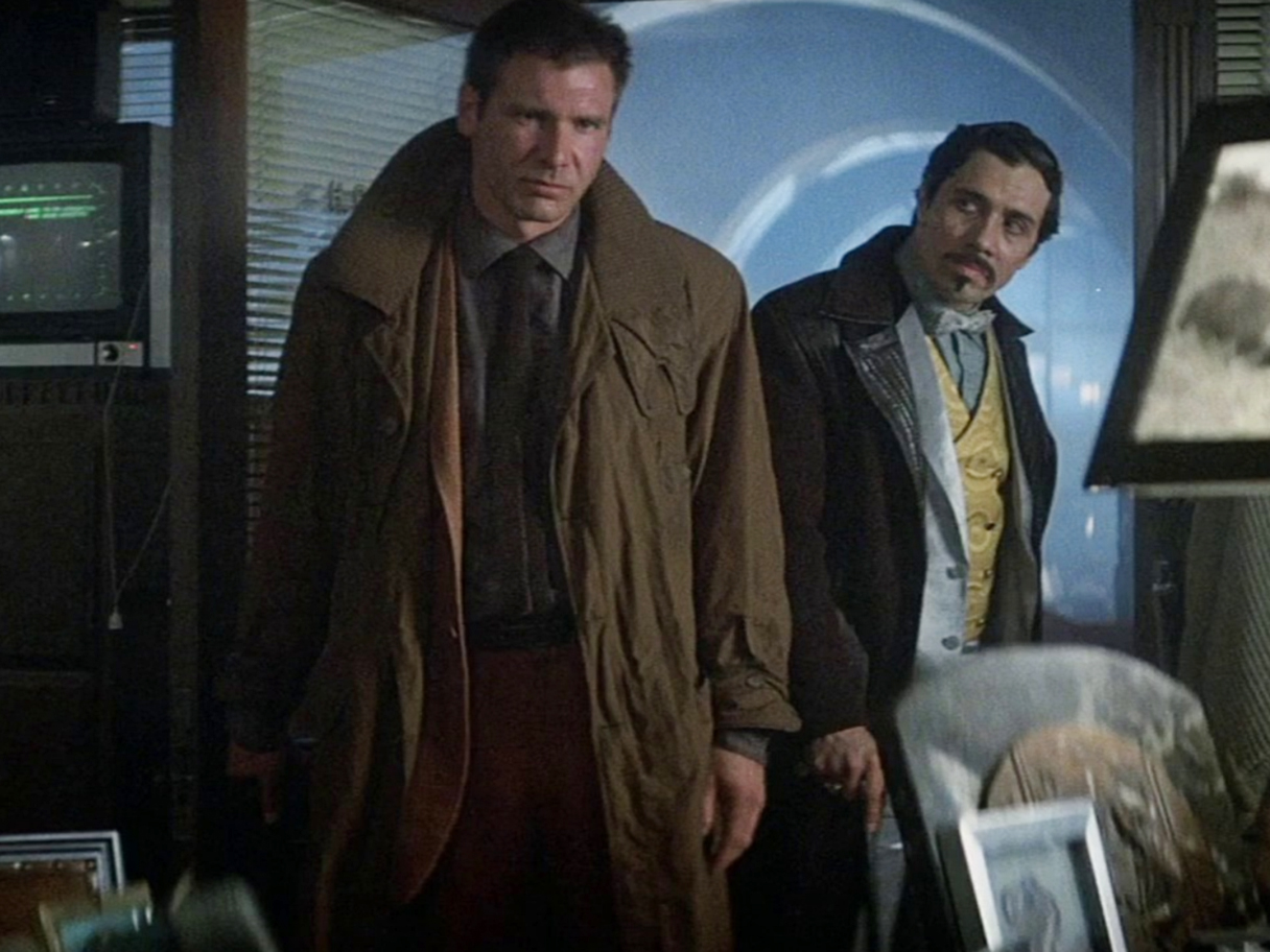 Harrison Ford and Edward James Olmos in “Blade Runner” (1982) 