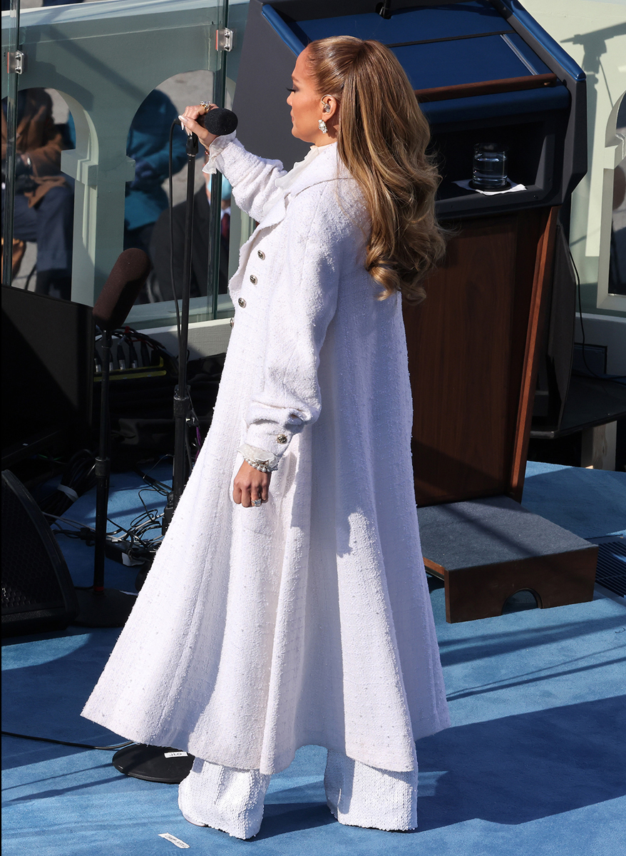 Jennifer Lopez at the inauguration of Joseph R. Biden, Jr. on January 20, 2021