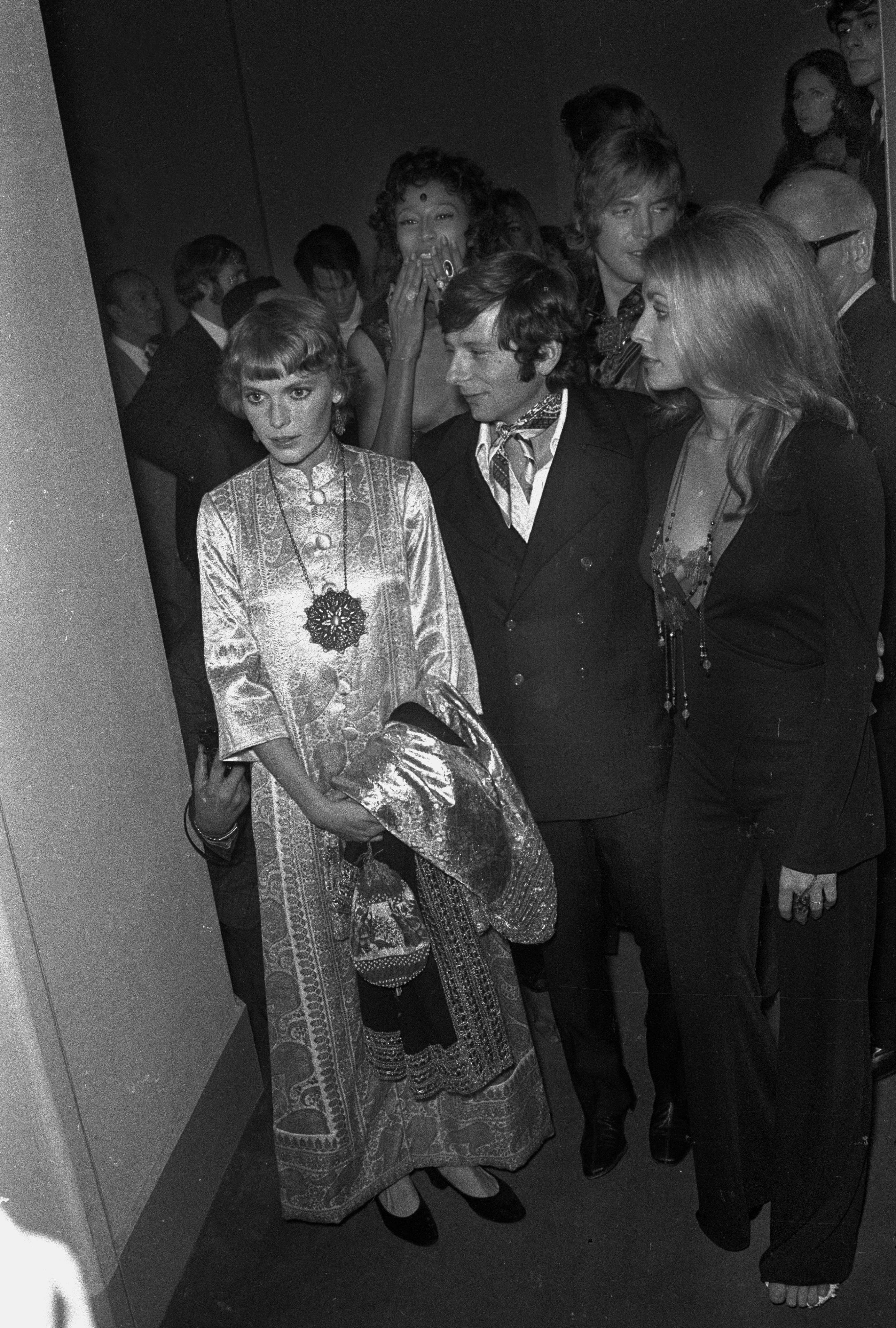 1968 Mia Farrow, Roman Polanski and Sharon Tate, Rosemary