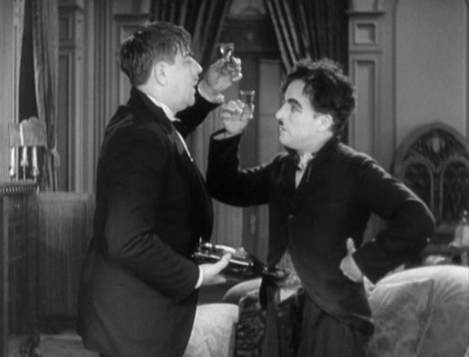 Charles Chaplin and Harry Myers in “City Lights” (1931)