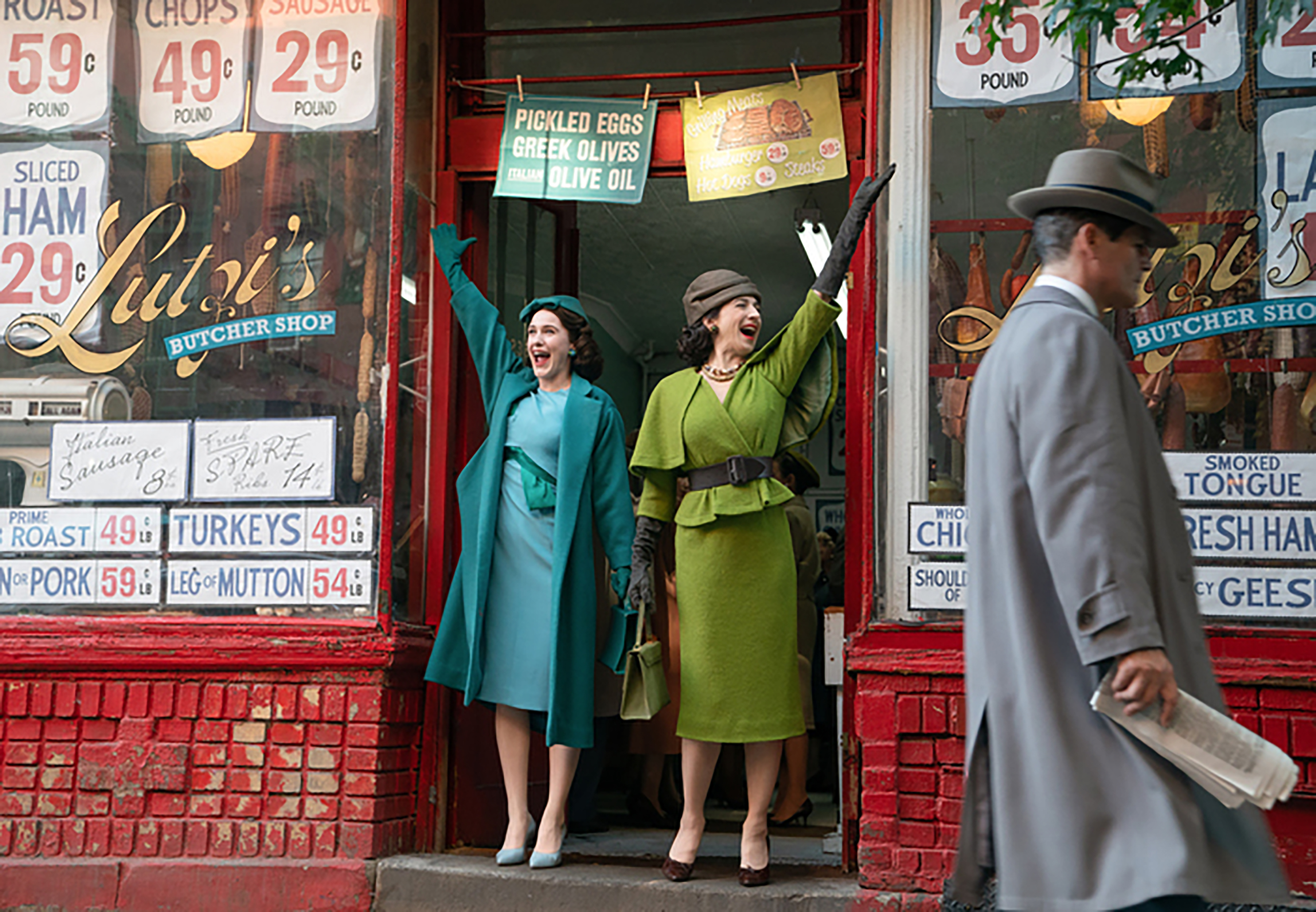 Rachel Brosnahan and Marin Hinkle in “The Marvelous Mrs. Maisel”