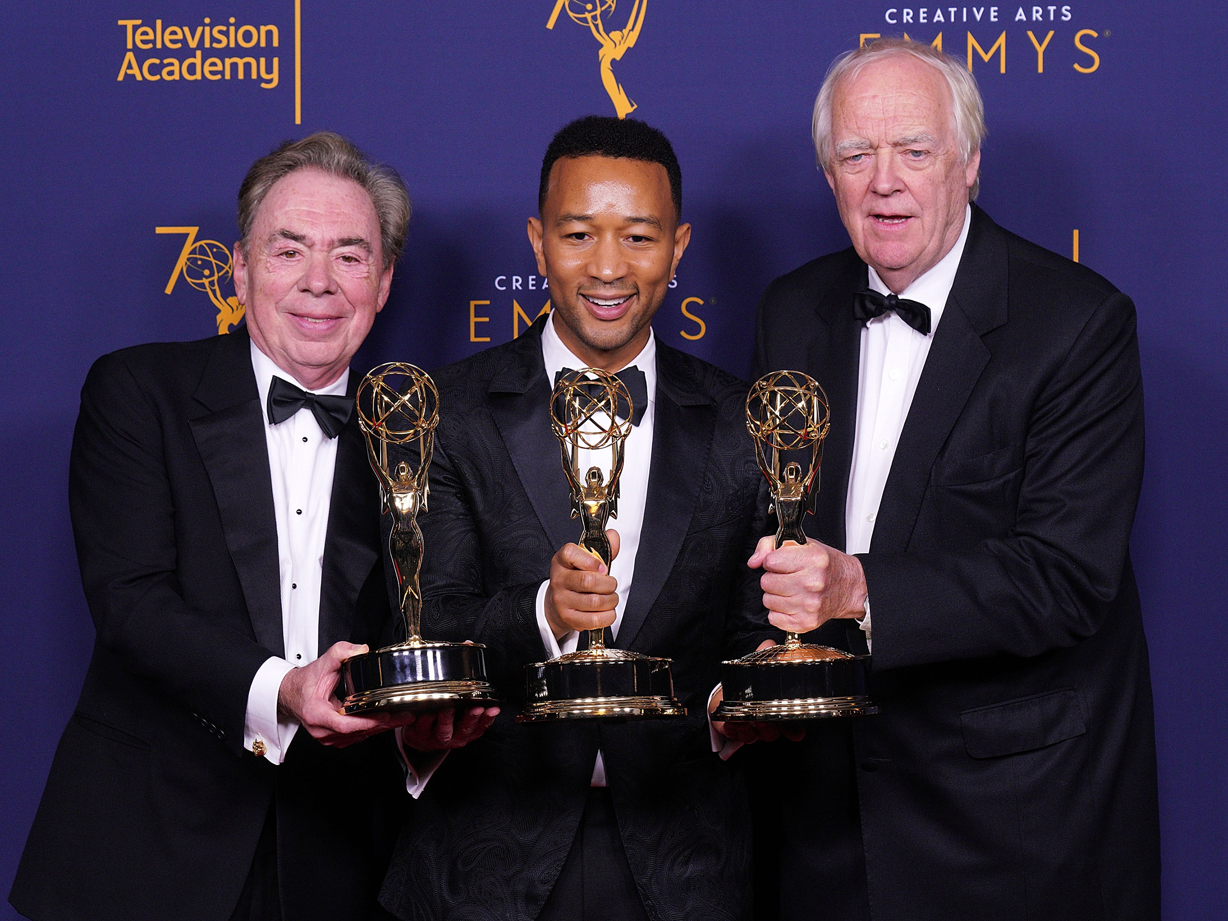 Andrew Lloyd Webber, John Legend, and Tim Rice