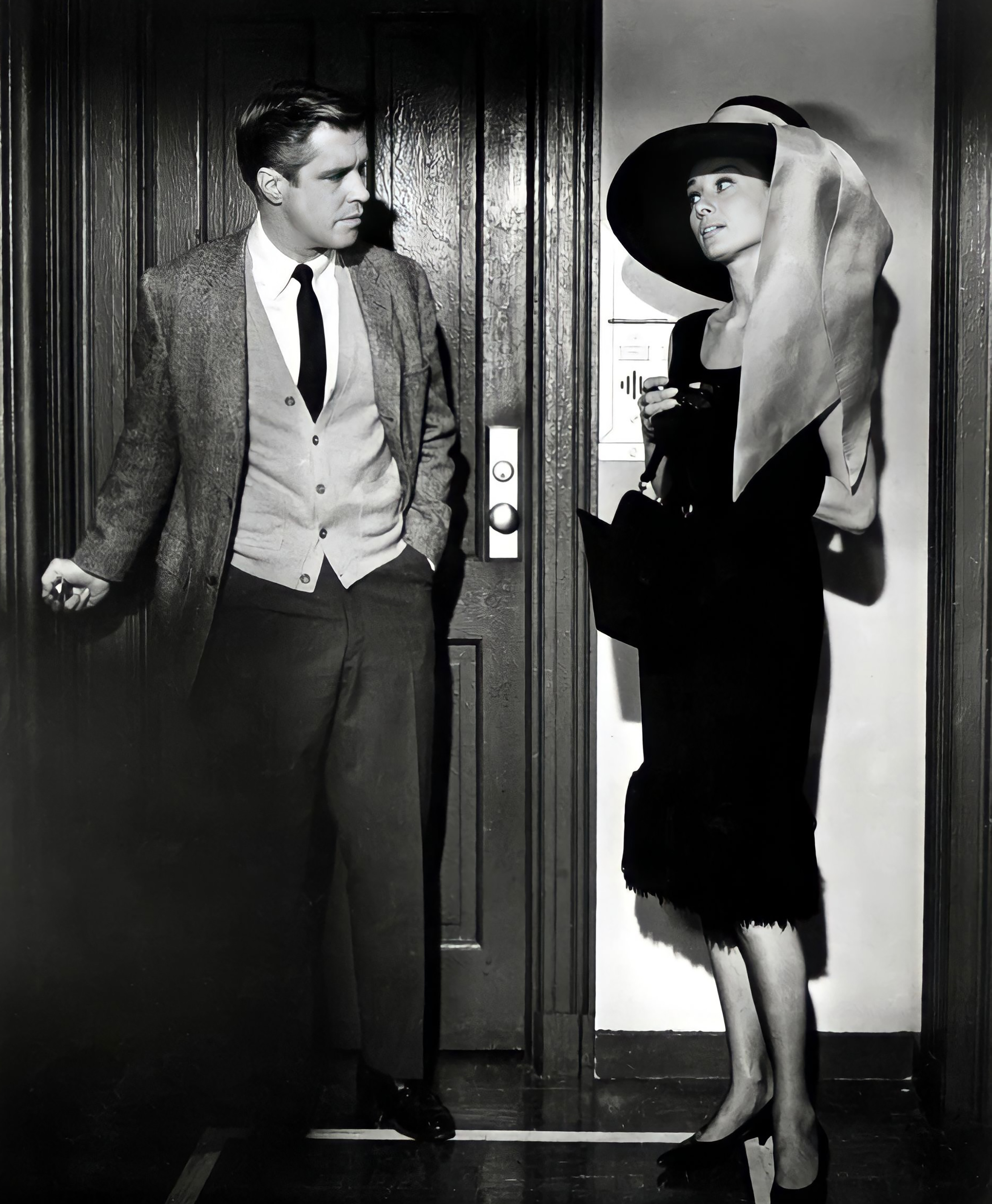 George Peppard and Audrey Hepburn in Breakfast at Tiffany’s 