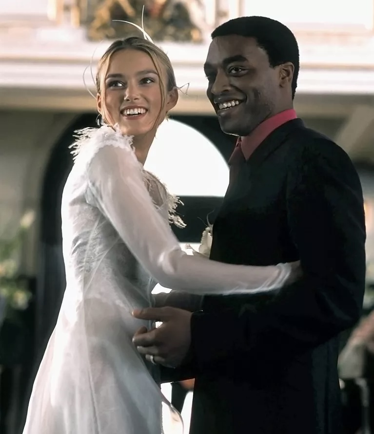 Keira Knightley and Chiwetel Ejiofor in Love Actually (2003)