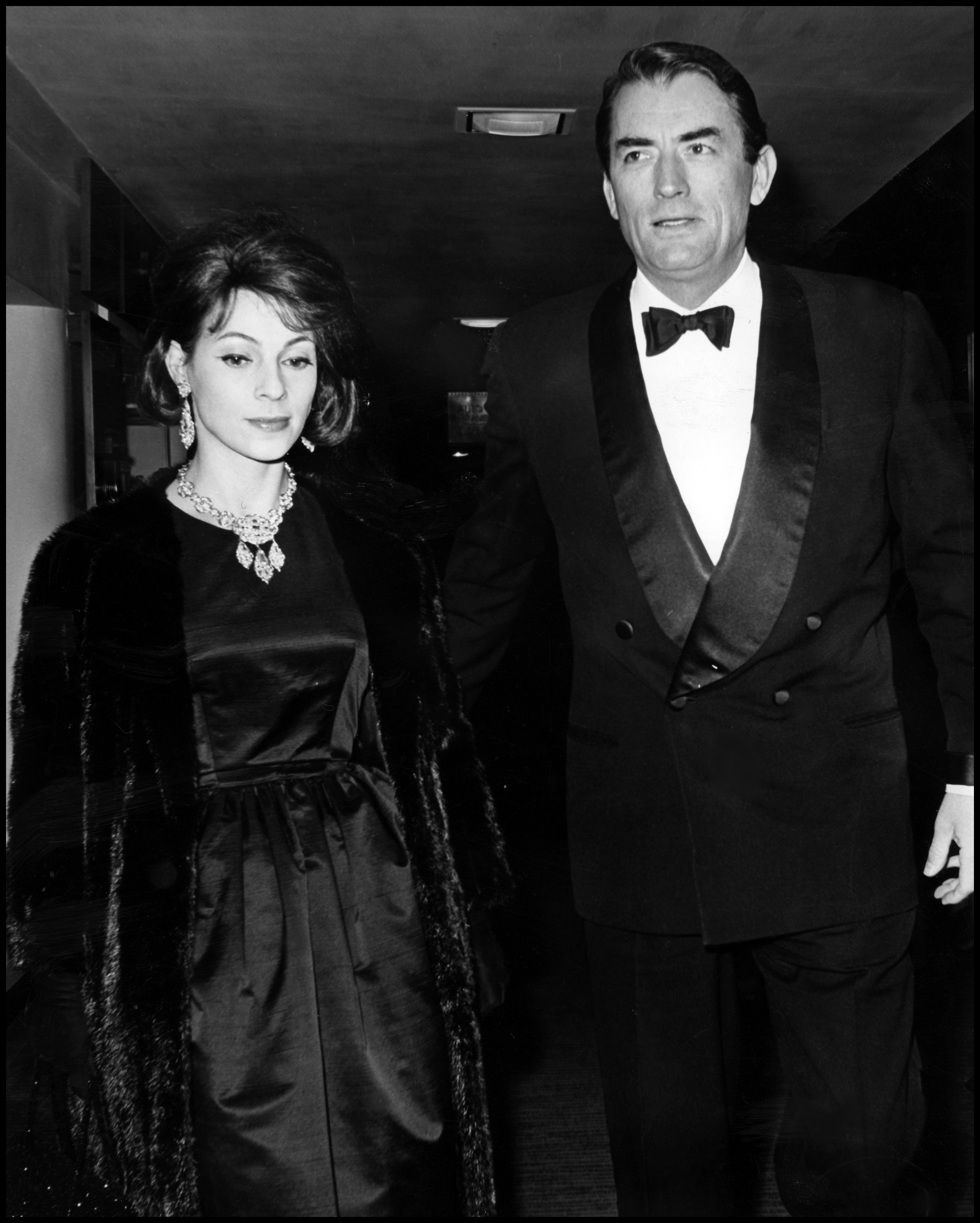 1958 Gregory Peck with his wife Veronique 