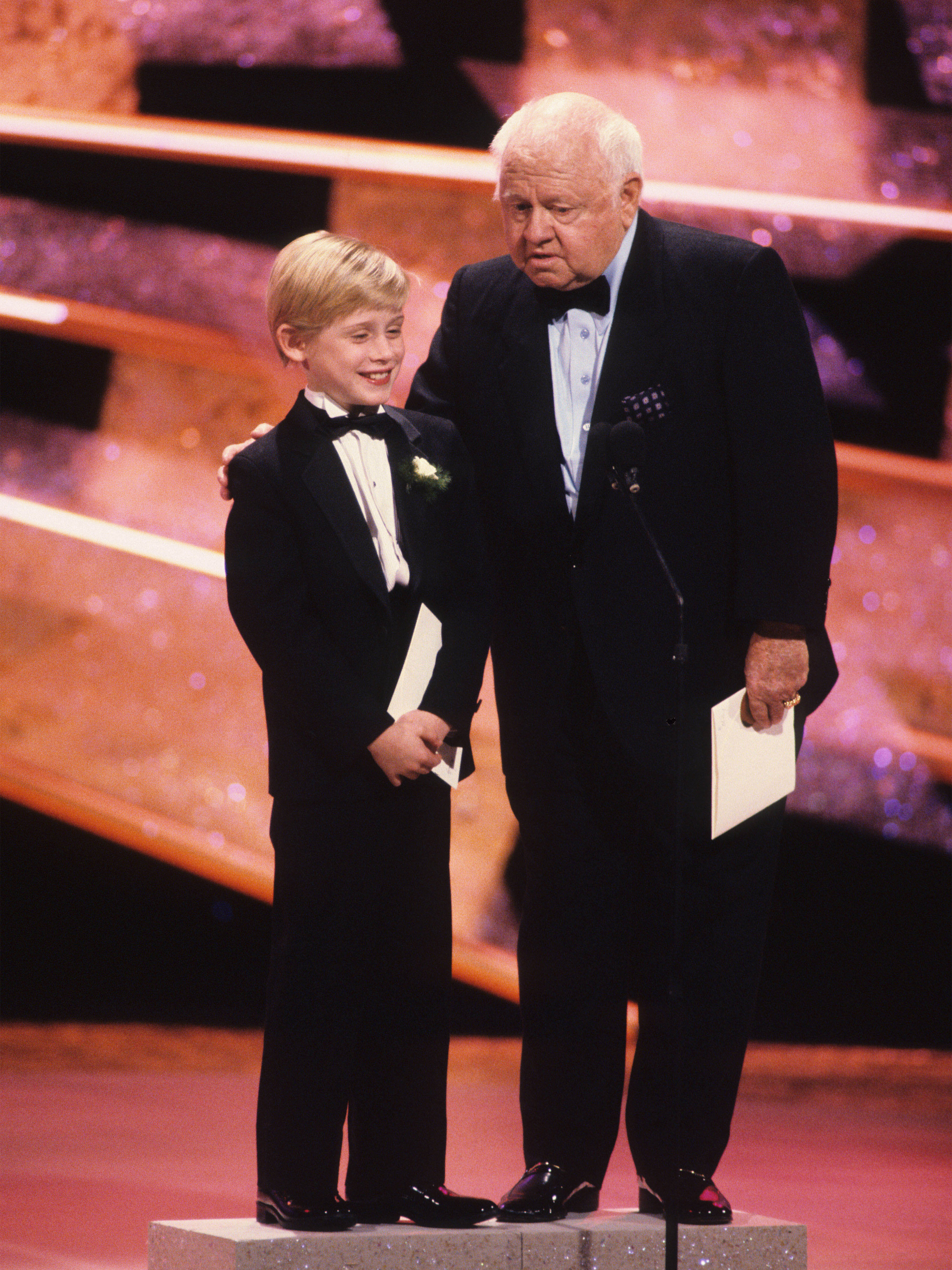 1991 Macaulay Culkin and Mickey Rooney, 48th Golden Globes
