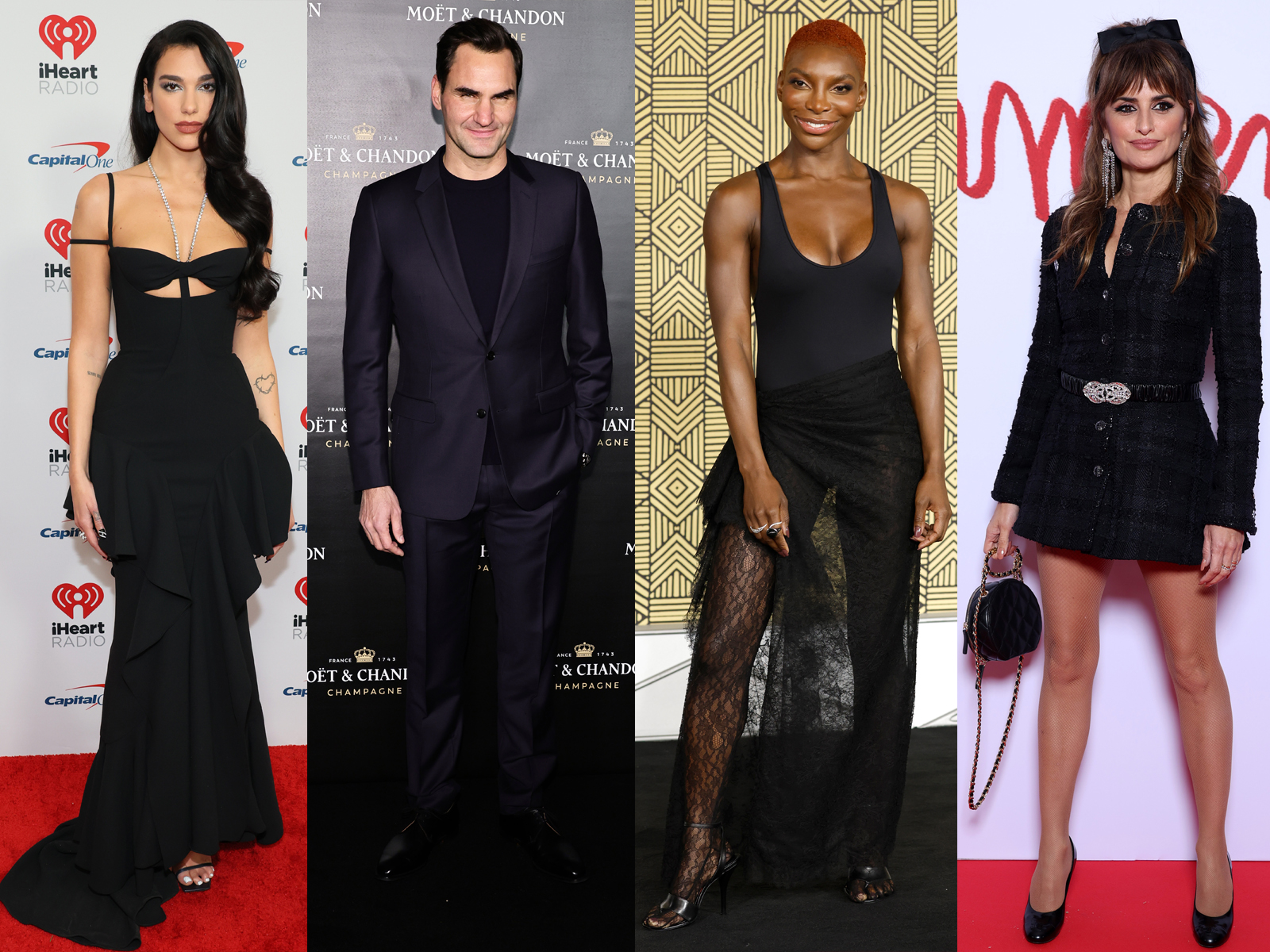 Dua Lipa, Roger Federer, Michaela Coel, Penélope Cruz