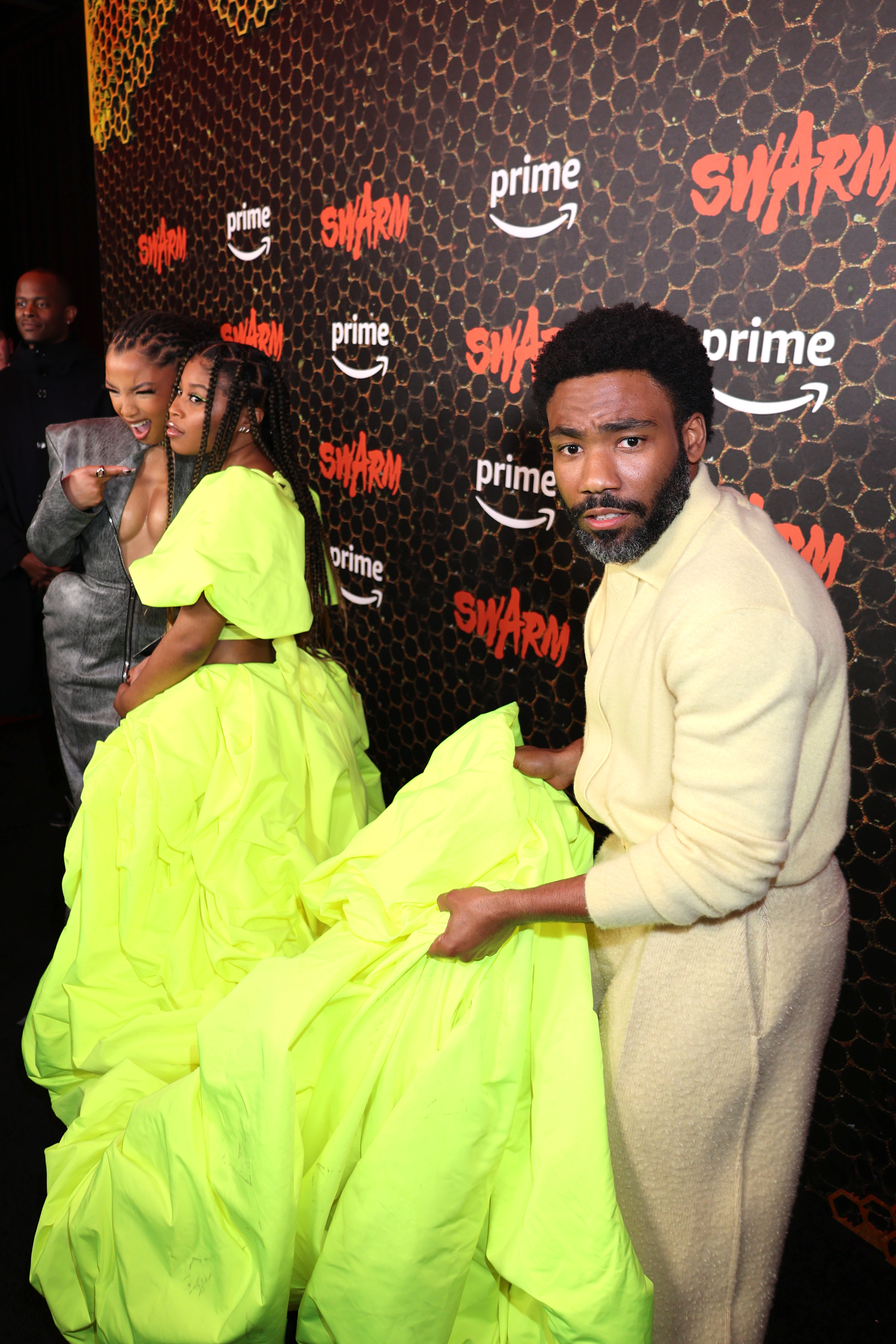 Chloe Bailey, Dominique Fishback and Donald Glover 