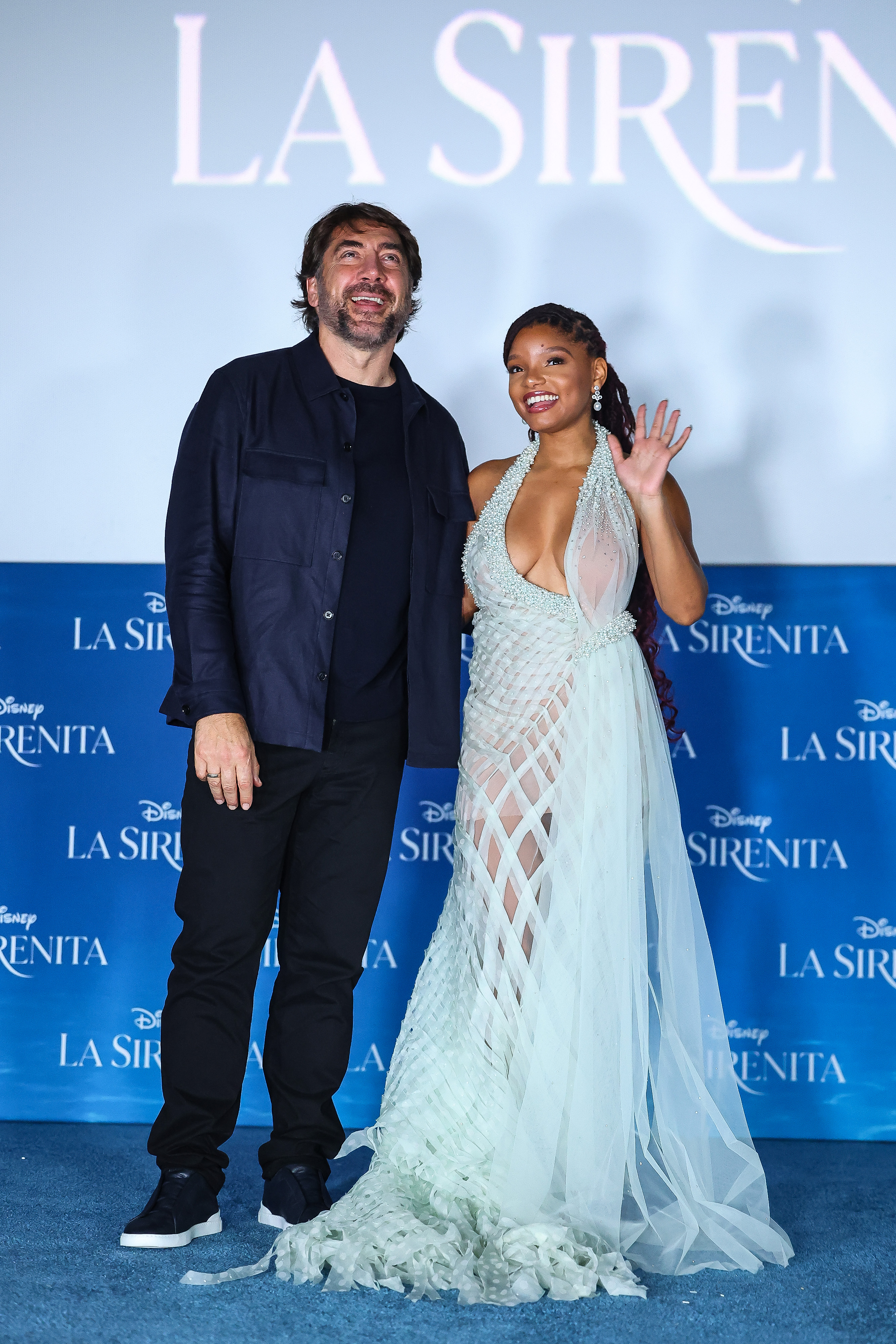 Javier Bardem and Halle Bailey