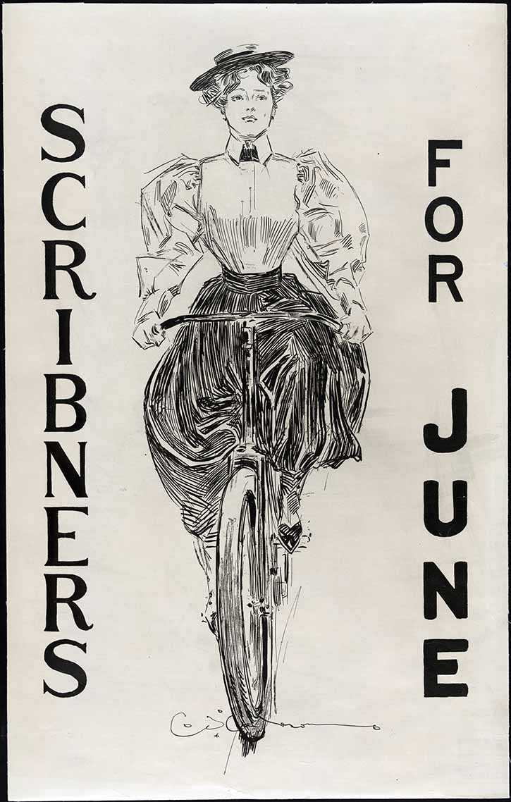 Scribner’s for June, 1895. Lithograph and letterpress poster. Gift of Mrs. Grant Foreman, 1945.