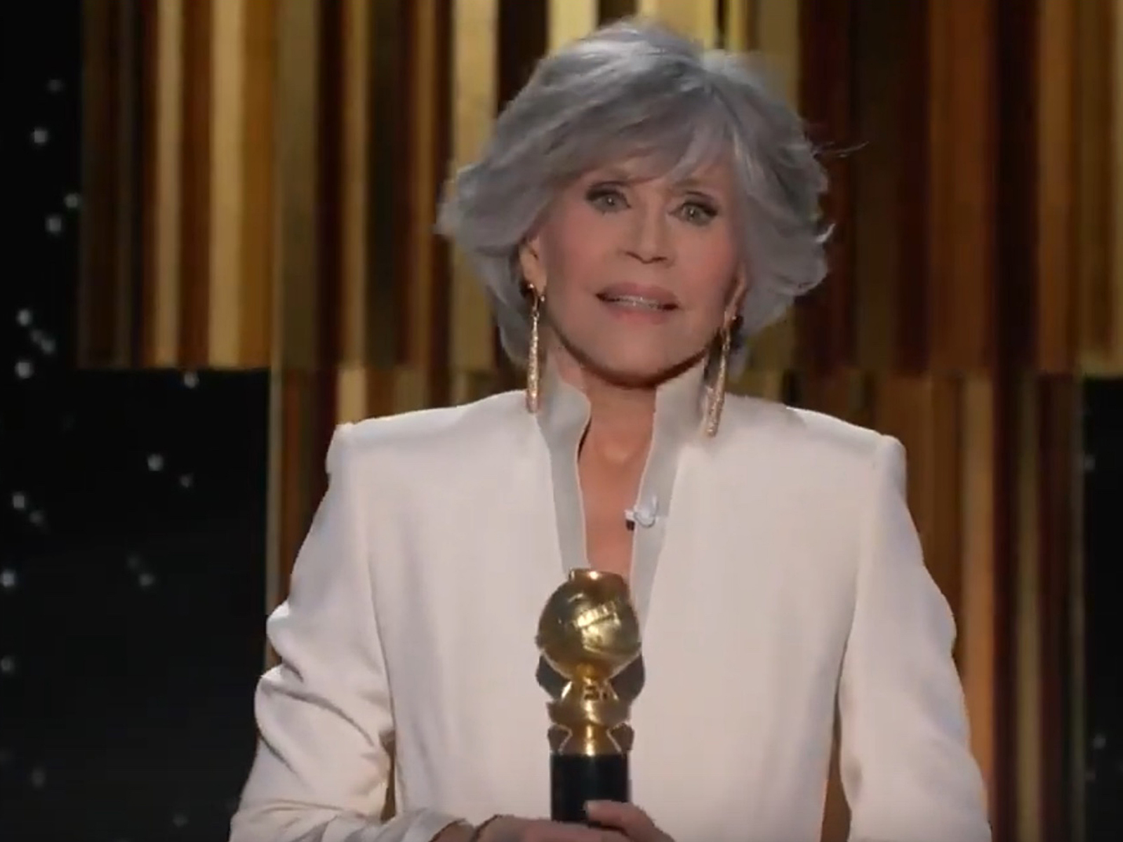 78th Golden Globe Awards 2021 Jane Fonda Accepts Cecil B Demille Award Golden Globes