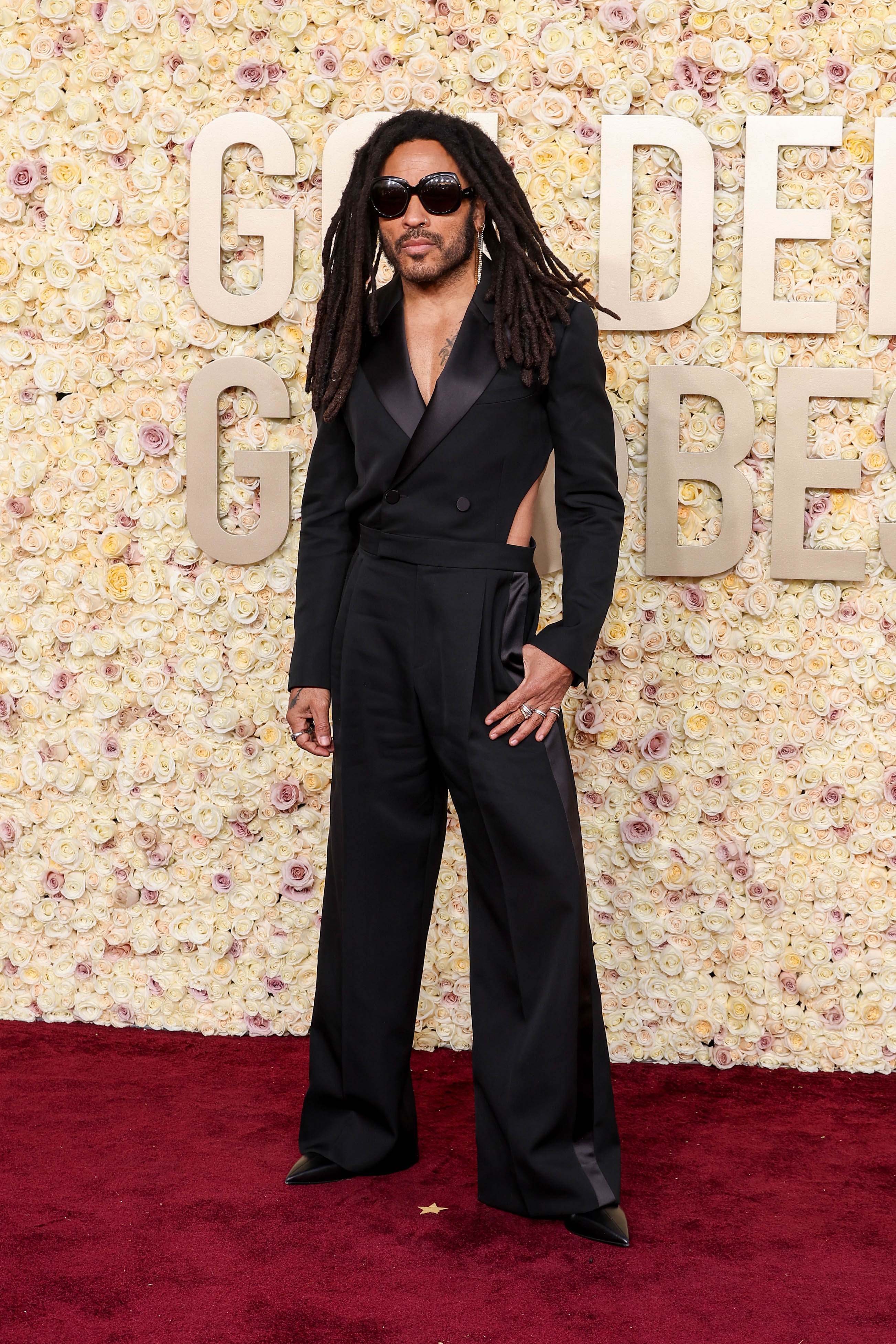 Lenny Kravitz on the Red Carpet for the 81st Golden Globe Awards