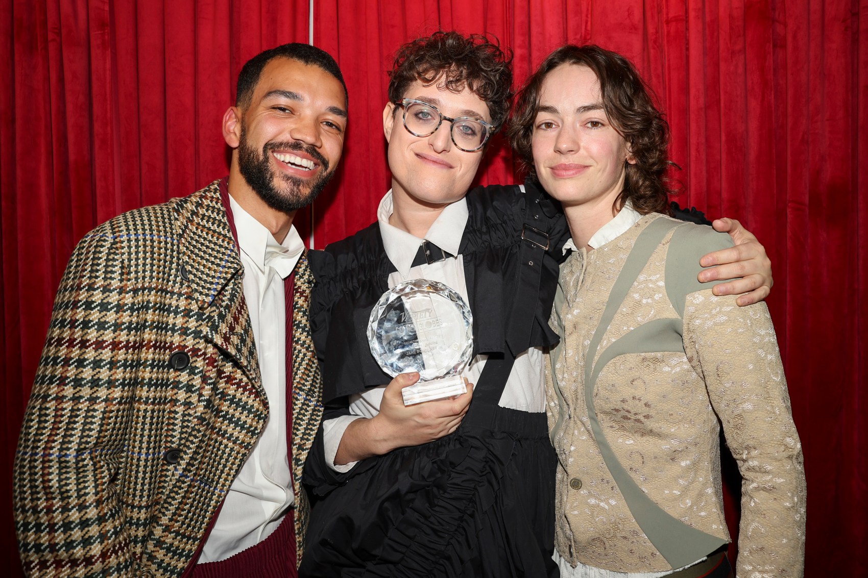 Justice Smith, Jane Schoenbrun and Brigette Lundy-Paine
