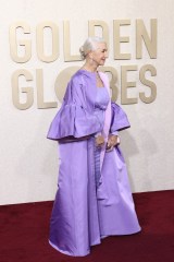 Helen Mirren - Lavender Gown & evening coat with faded pink lining