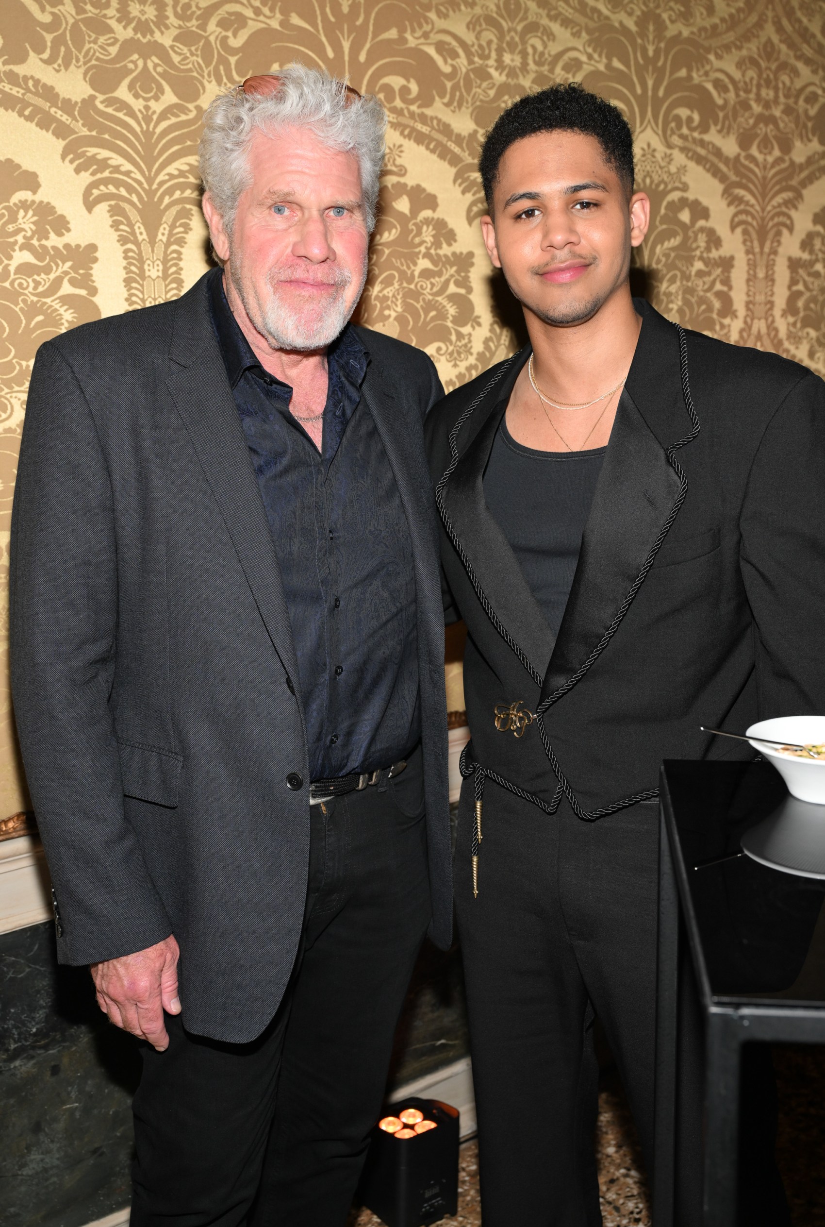 Ron Perlman, Rhenzy Feliz at the Golden Globes x Aman party