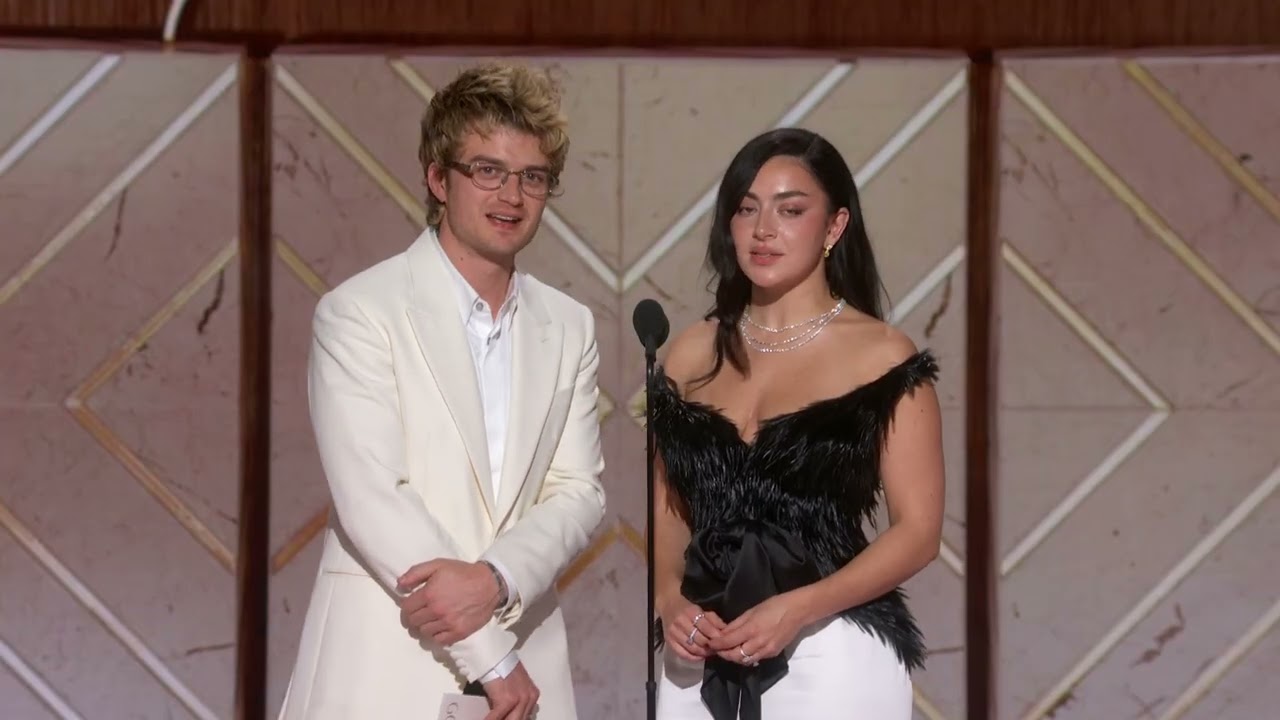 Charli XCX and Joe Keery Present Best Song Motion Picture - Golden Globes